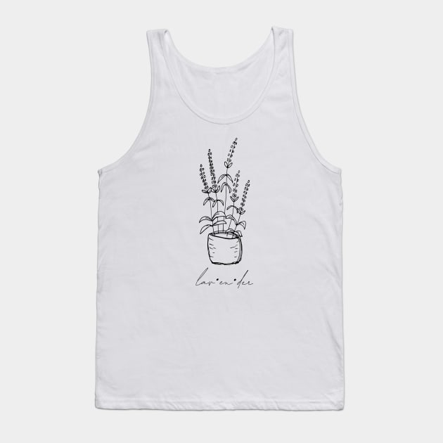 Lavender Plant "lav-en-der" Tank Top by Rochelle Rae Designs